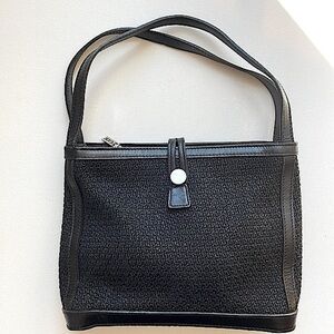 Maxx NY Black vintage woven satchel bag